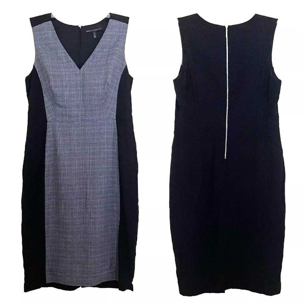 WHBM White House Black Market Colorblock Dress 14 Office Business Casual Classic - Picture 2 of 9